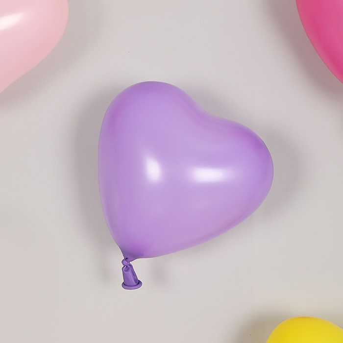 [셈퍼텍스] 하트 15cm  라일락 [10입]
