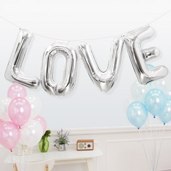 은박풍선세트 LOVE 실버