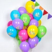 헬륨풍선 생일컵케익 10개묶음