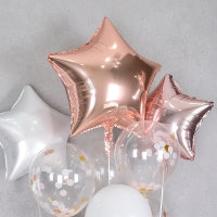 은박헬륨풍선 별 로즈골드 24인치
