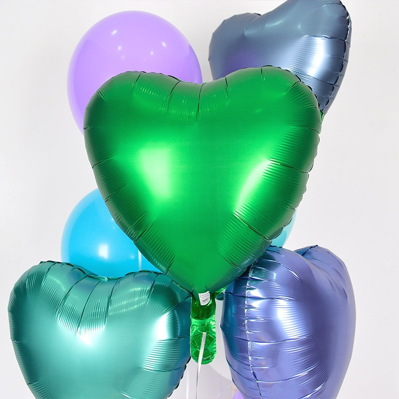 [Anagram] 은박헬륨풍선 하트 에메랄드 18인치