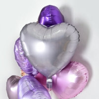 [Anagram] 은박헬륨풍선 하트 그라파이트 18인치