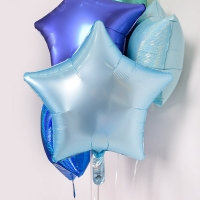 [Anagram] 은박헬륨풍선 별 샤틴파스텔 블루 19인치