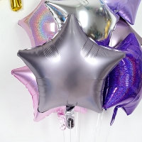 [Anagram] 은박헬륨풍선 별 그라파이트 19인치