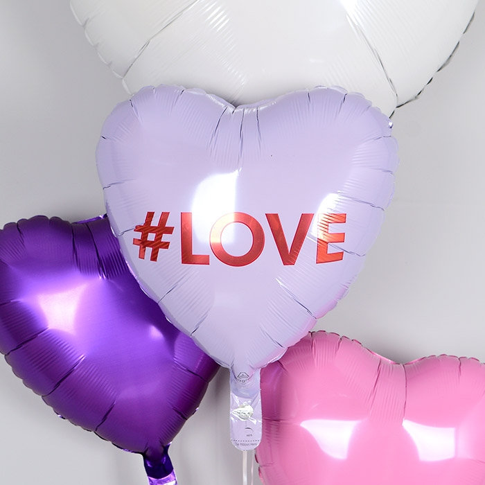 [Anagram] 은박하트 해시태그 LOVE 18인치