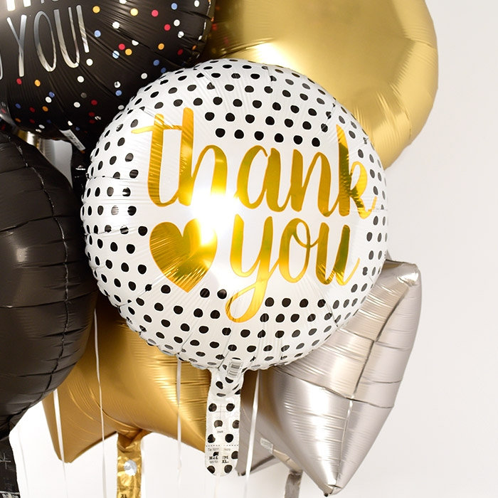 [Anagram] 은박헬륨풍선 라운드 18인치 thankyou morden dots