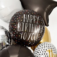 [Anagram] 은박헬륨풍선 라운드 18인치 happybirthday to you satin dots