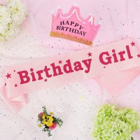생일어깨띠 Birthday Girl 핑크