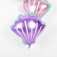 은박헬륨풍선 조개 라벤더