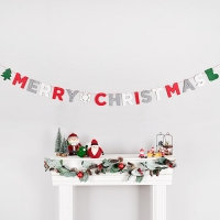 펠트가랜드 MERRY CHRISTMAS 4색혼합
