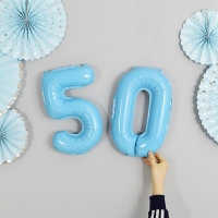 숫자은박풍선 소 블루 [0~9] 풍선만