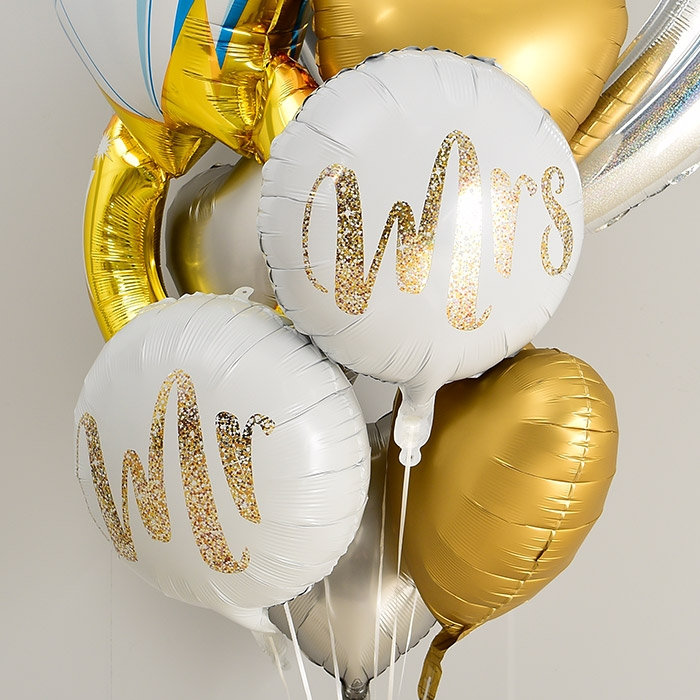 은박헬륨풍선 Mr & Mrs 2개세트