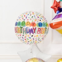 [Anagram] 헬륨옹브레 40cm 투명 생일레인보우
