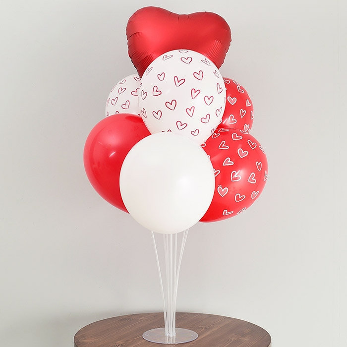 풍선디스플레이스탠드 70cm [투명아크릴받침+컵스틱7개]