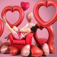 [GRABO] 은박 링키하트 41인치 7색
