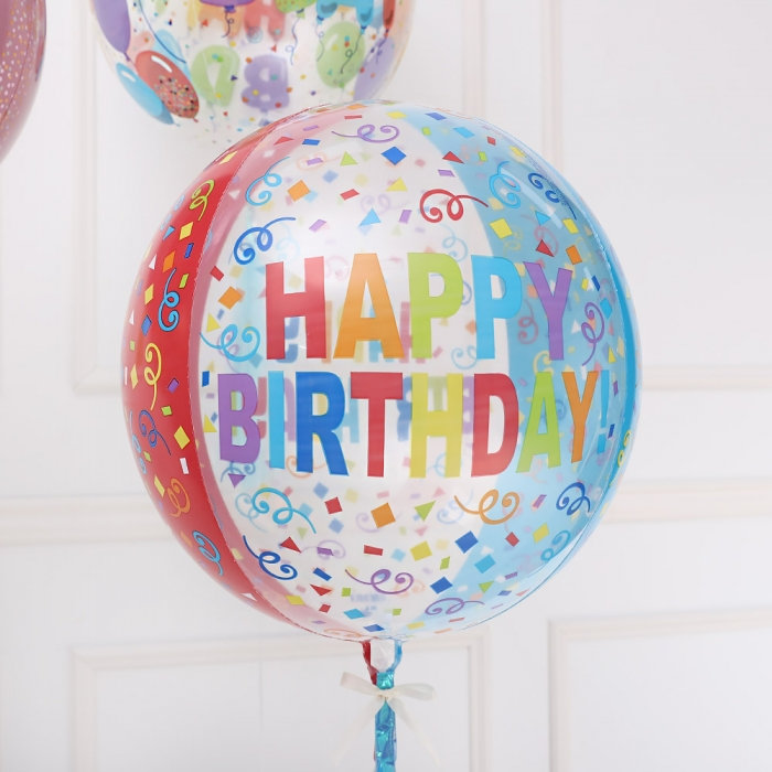 [Anagram] 헬륨옹브레 40cm 생일칼라풀 스트리머