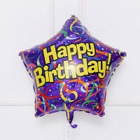 [GRABO] 은박헬륨 생일퍼플스타 19인치