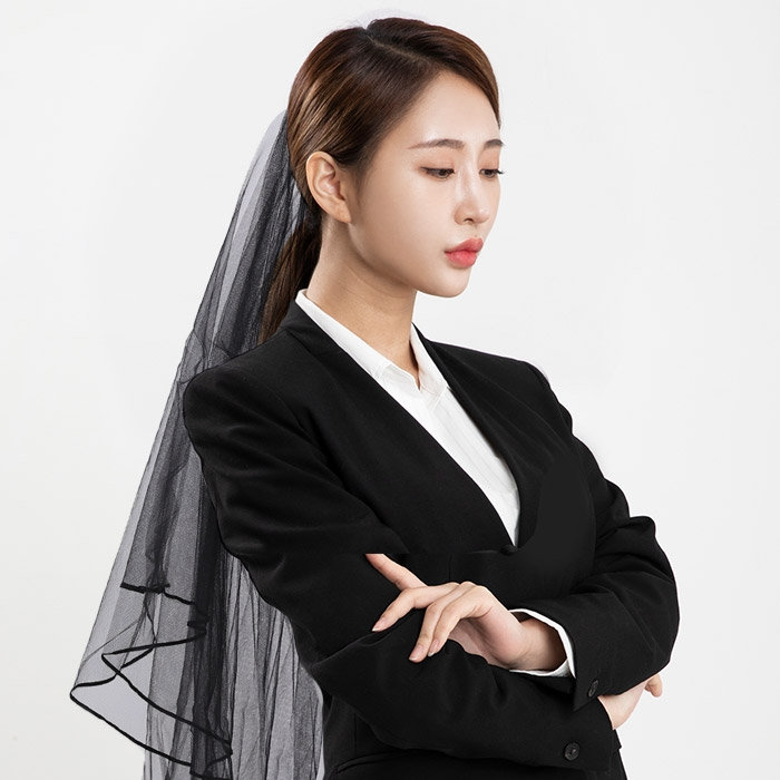 할로윈 면사포 블랙