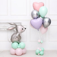 생일헬륨부케 토끼기둥세트