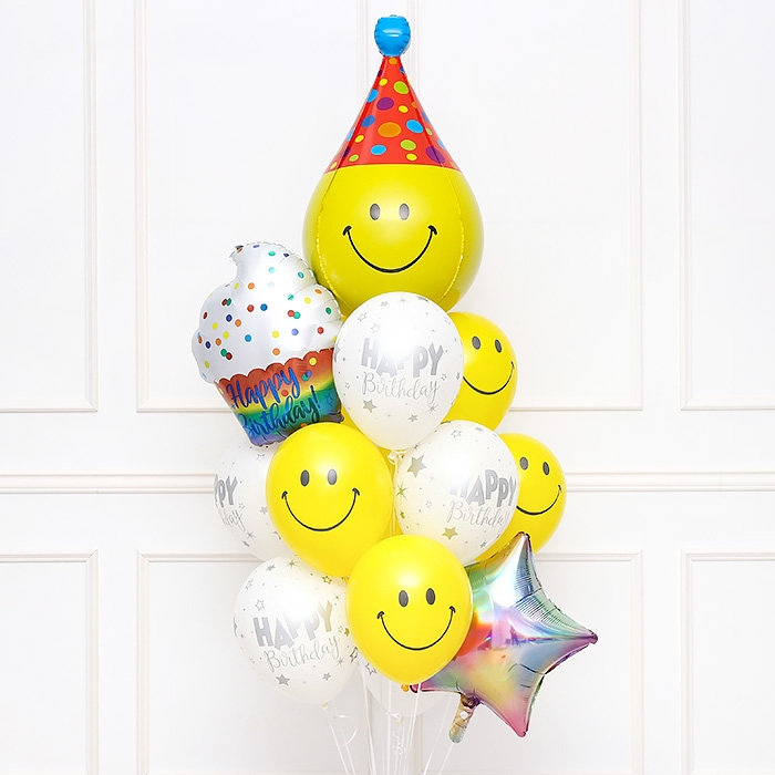 헬륨부케 생일스마일파티햇 [무게추증정]