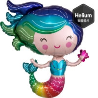 [Anagram] 은박헬륨 컬러풀 머메이드 슈퍼쉐입