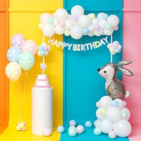 파스텔 생일파티장식세트 [은박풍선선택] 온라인한정