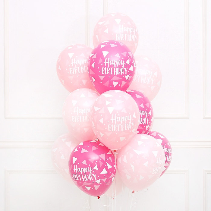 헬륨풍선 생일걸 트라이앵글