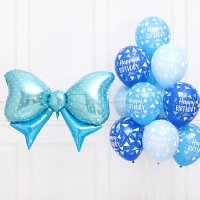 생일헬륨부케 블루리본