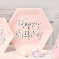 [조이파티] 생일파티접시 트윙클핑크 6입 [20/25cm]
