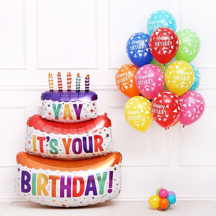 빅사이즈 스탠딩케익 생일헬륨세트