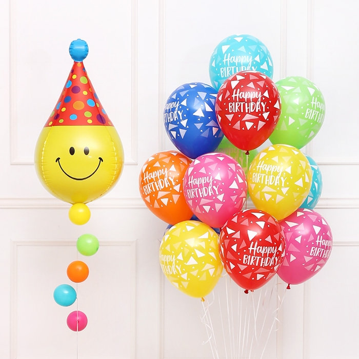 스마일파티햇 생일헬륨세트 [무게추증정]