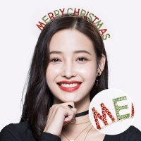 메탈릭 크리스마스머리띠 [레드앤그린]