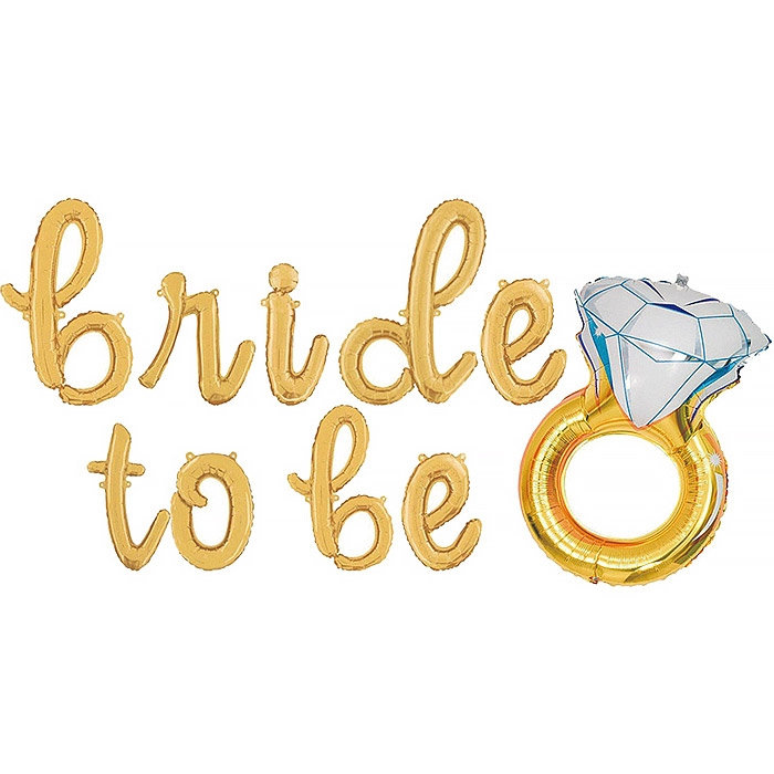 브라이덜파티은박세트 bride to be [다이아반지 은박풍선포함]