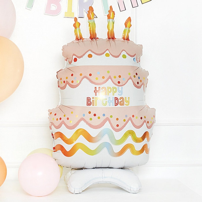 [GRABO] 스탠딩 에어벌룬 생일케익 [공기주입전용]