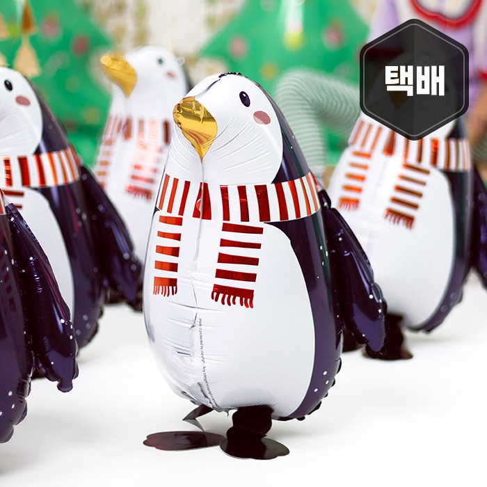 [파티데코] 은박 워킹벌룬 홀리펭귄 [풍선만/헬륨주입]