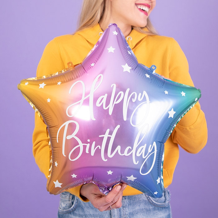 [파티데코] 은박 생일별 레인보우