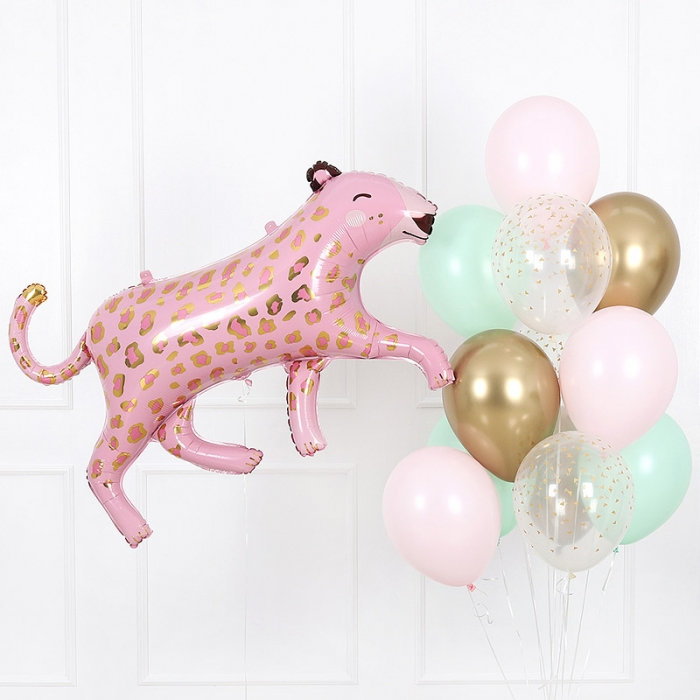 헬륨부케 레오파드 [무게추증정]
