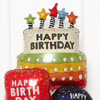 [GRABO] 은박헬륨 캔들스타생일케익 31인치