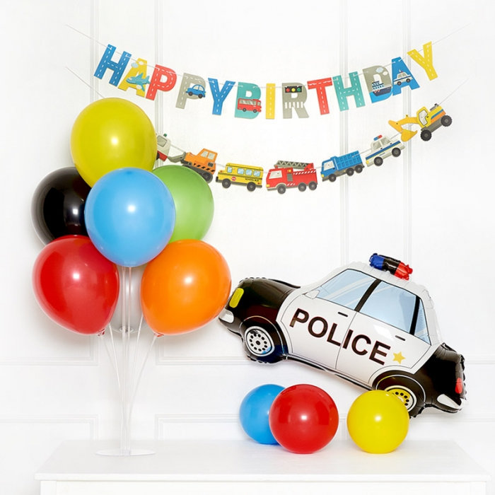 풍선스탠드 생일패키지 [경찰차]
