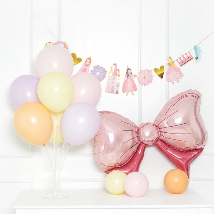 풍선스탠드 생일패키지 [핑크리본]