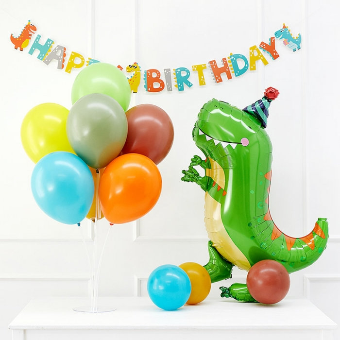 풍선스탠드 생일패키지 [티렉스 공룡]