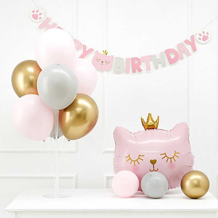 풍선스탠드 생일패키지 [핑크캣]