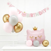 풍선스탠드 생일패키지 [핑크캣]