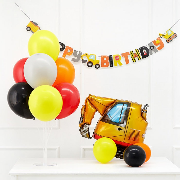 풍선스탠드 생일패키지 [포크레인]