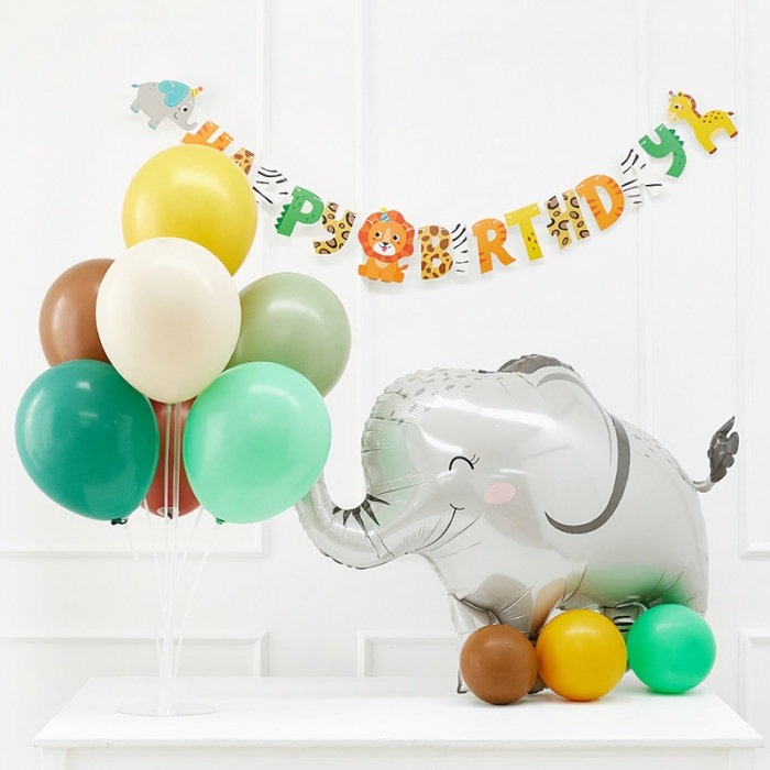 풍선스탠드 생일패키지 [정글코끼리]