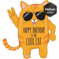 [GRABO] 은박헬륨 생일쿨캣 33인치