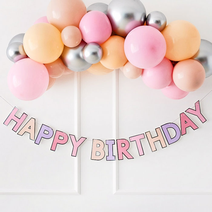 [조이파티] 생일가랜드 핑크라벤더