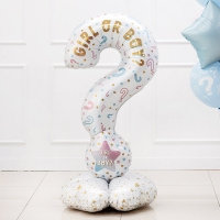 [GRABO] 은박 스탠딩에어벌룬 젠더리빌퀘스천마크 119cm