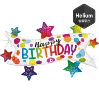 [GRABO] 은박헬륨 생일스타배너 37인치