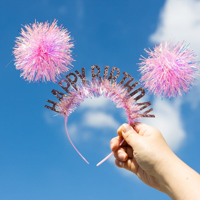[조이파티] 홀로그램 생일머리띠 [핑크]